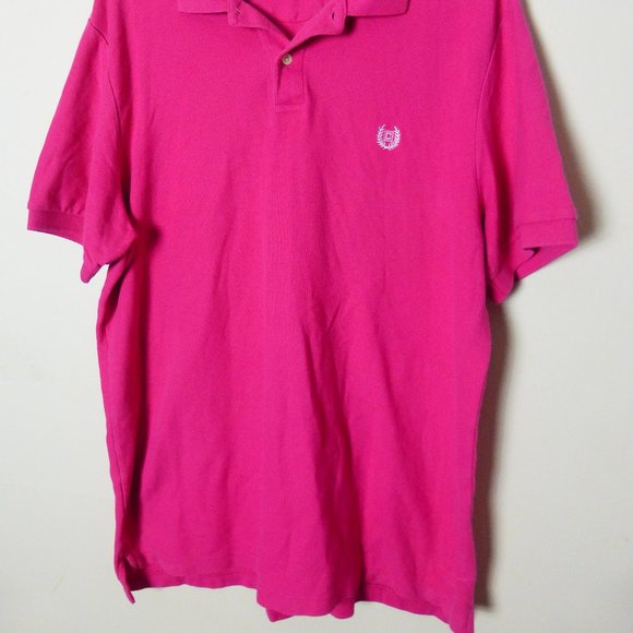CHAPS PINK MEN'S SHORT SLEEVE POLO GOLF SHIRT - LG - Picture 3 of 14